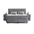 Clara Samt Grau Boxspringbett Freisteller