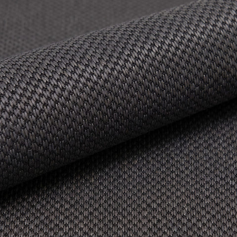 Nahaufnahme des grauen Webstoffs vom Belvano Boxspringbett Hamilton mit strukturiertem Flechtmuster