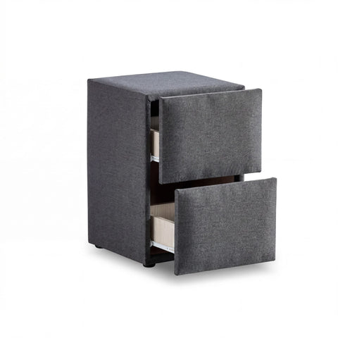 Hamilton Boxspringbett – Webstoff Grau · mit Bettkasten · inkl. Matratze & Topper