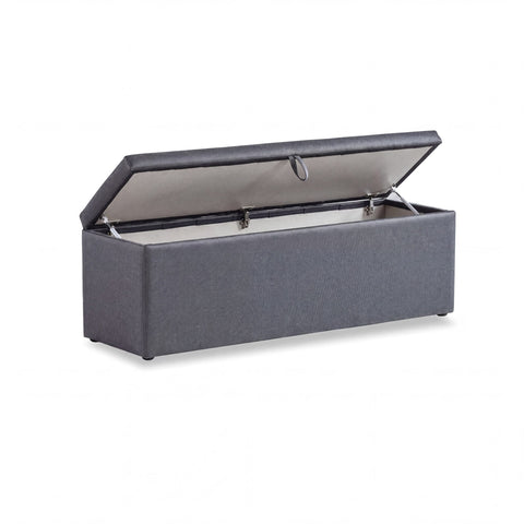 Hamilton Boxspringbett – Webstoff Grau · mit Bettkasten · inkl. Matratze & Topper
