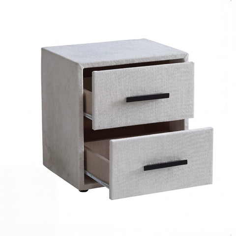 Ruby Boxspringbett – Velours Grau · mit Bettkasten · inkl. Matratze & Topper
